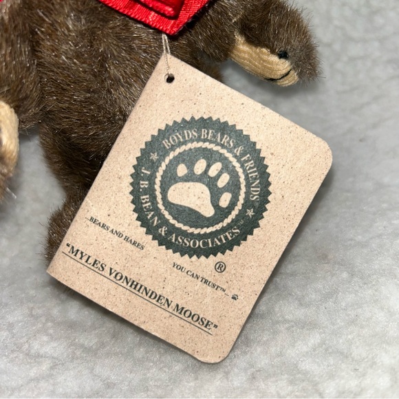 Boyd's Bears & Friends  Myles Vonhinden Moose plush 8" brown with tags vintage - Picture 5 of 11